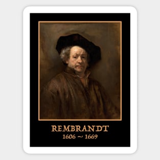 Rembrandt Self Portrait Painting Sticker